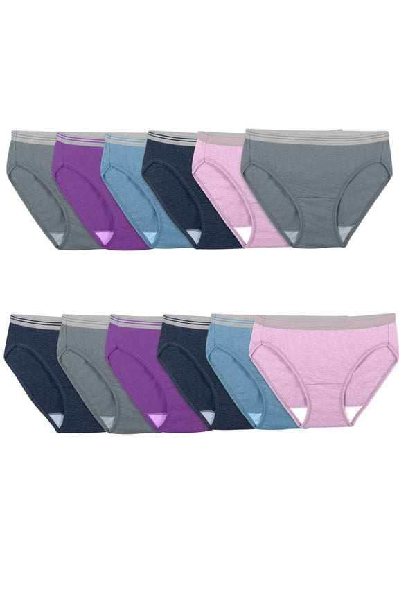 Women's Cotton Bikini Underwear, 12-Pack