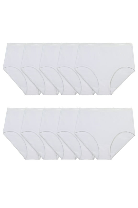 Women's Cotton Brief Underwear, 10-Pack