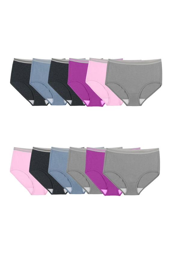 Women's Cotton Brief Underwear, 12-Pack