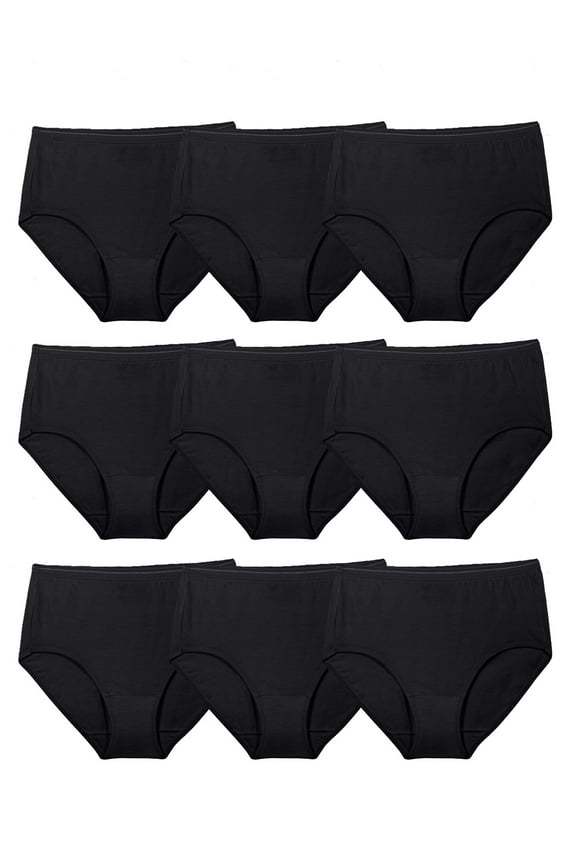 Women's Cotton Brief Underwear, 6+3 Bonus Pack
