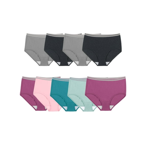 Fruit of the Loom Women's Cotton Brief Underwear, 6+3 Bonus Pack