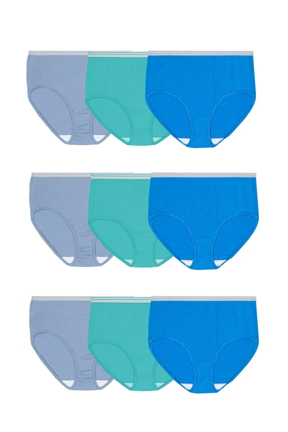 Women's Cotton Brief Underwear, 6+3 Bonus Pack