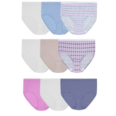 Fruit of the Loom Women's Cotton Brief Underwear, 6+3 Bonus Pack