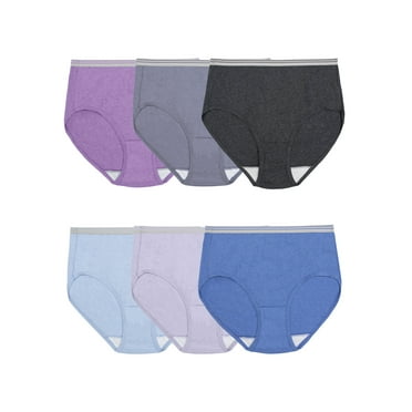Fruit of the Loom Women's Cotton Brief Underwear, 6-Pack