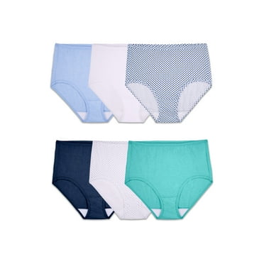 Fruit of the Loom Women's Cotton Brief Underwear, 6-Pack