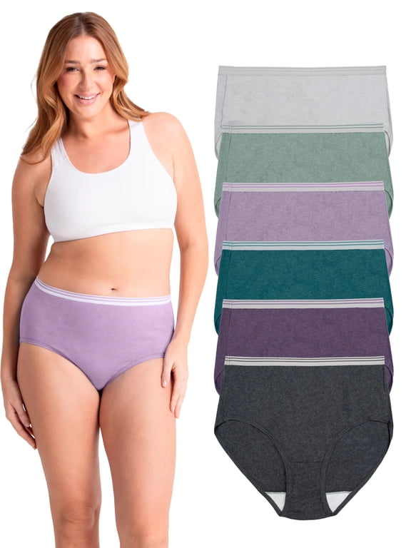Women's Cotton Brief Underwear, 6-Pack