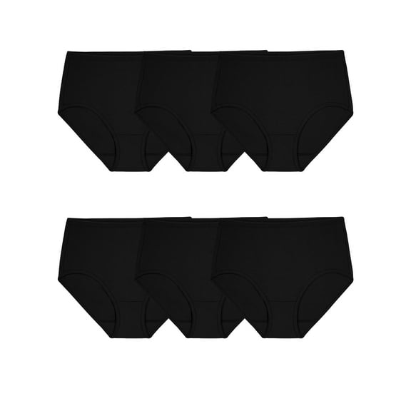 Fruit of the Loom Women's Cotton Brief Underwear, 6-Pack