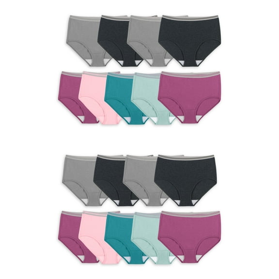 Fruit of the Loom Women's Cotton Brief Underwear, Bonus 18-Pack Bundle