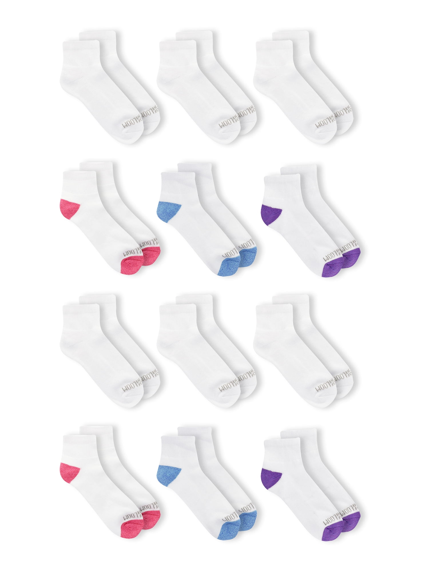 Fruit of the Loom Women's Cotton Comfort Ankle Socks 12 Pack - Walmart.com