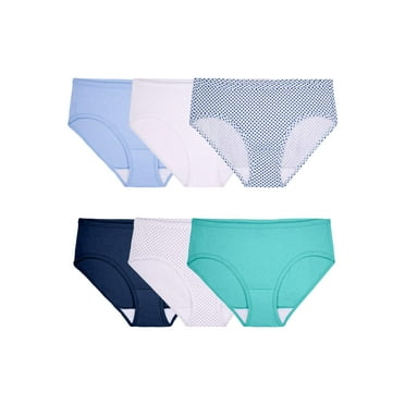 Fruit of the Loom Women's Cotton Hipster Underwear, 6-Pack