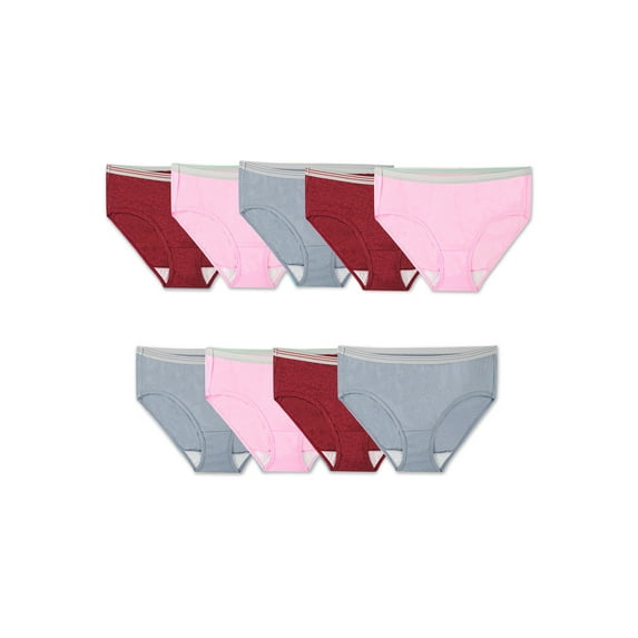 Fruit of the Loom Women's Cotton Low-Rise Brief Underwear, 6+3 Bonus Pack