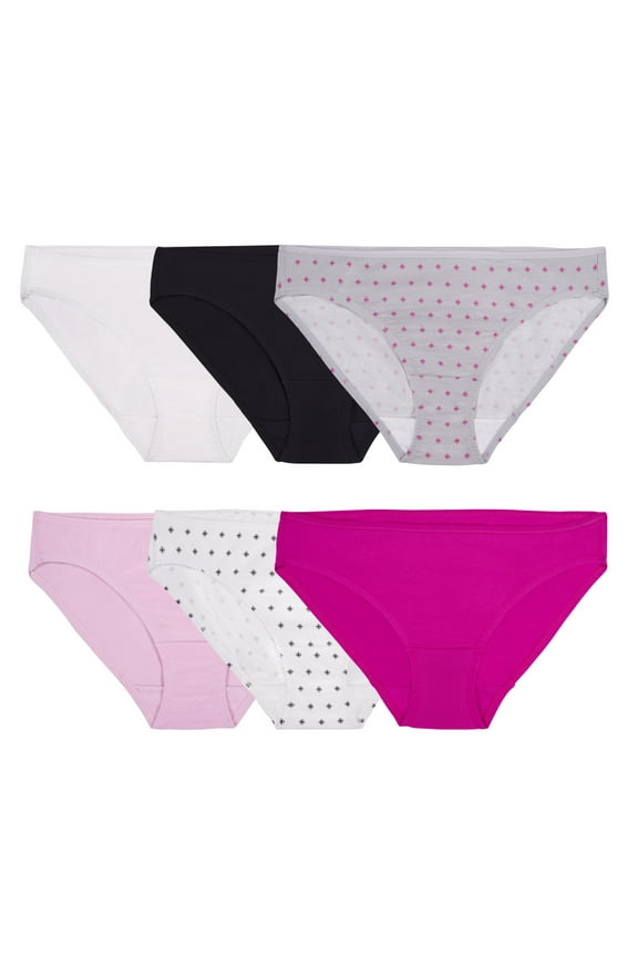 Women's Cotton Stretch Bikini Underwear, 6-Pack