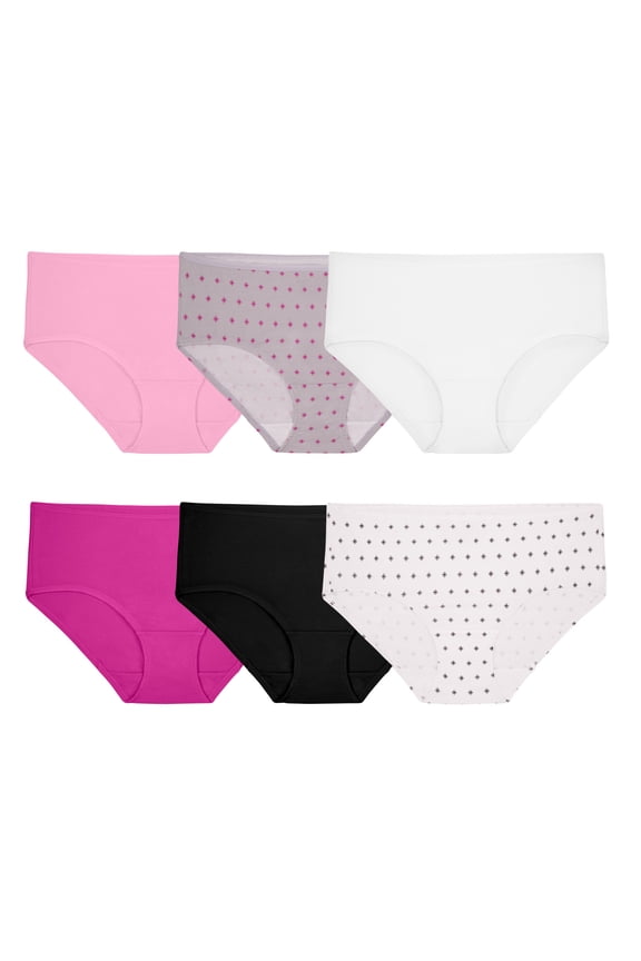 Women's Cotton Stretch Hipster Underwear, 6-Pack