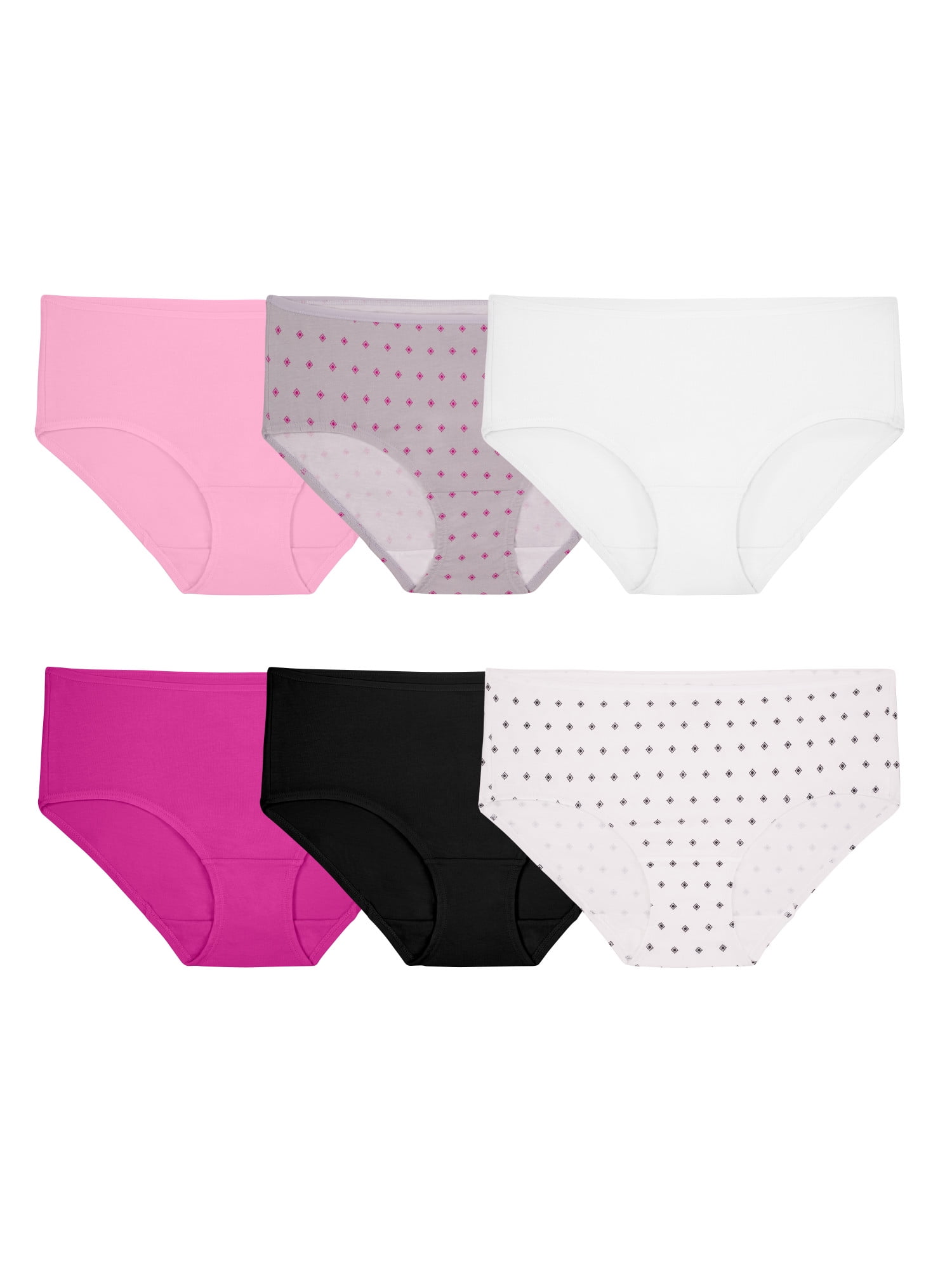 Lot De 9 Culottes Hipster Fruit Of The Loom Fille - Coton