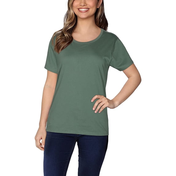Fruit of the Loom Women's Crafted Comfort Artisan Crew T-Shirt