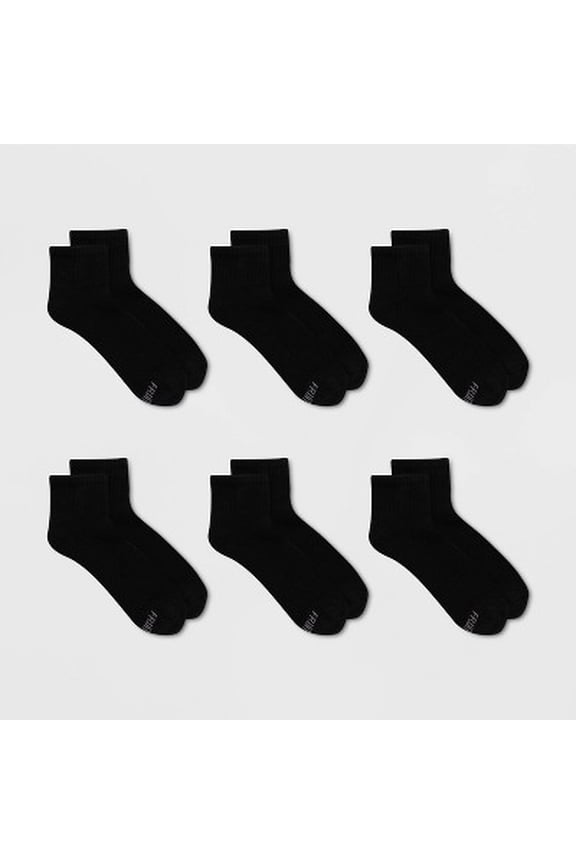 Women's Extended Size Cushioned 6pk Ankle Athletic Socks 8-12