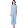 thumbnail image 1 of Fruit of the Loom Women's Dolman Sleeve and Cropped Pant Sleep Set, 1 of 7