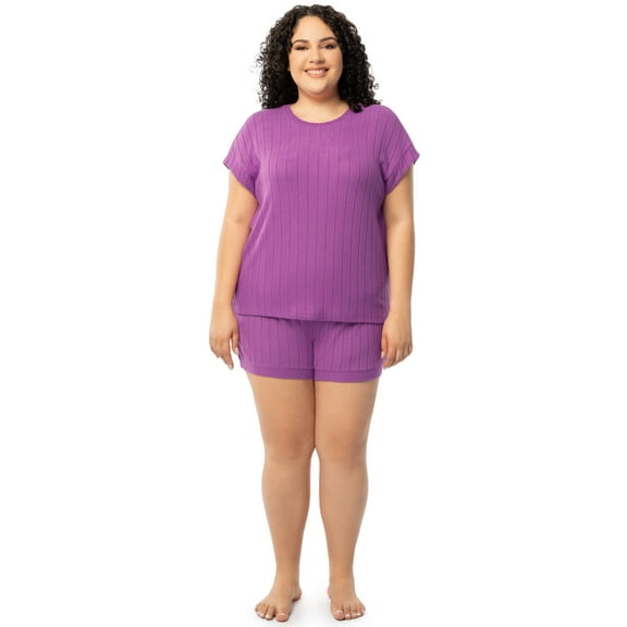 Fruit of the Loom Women's Dolman Top & Short Pajama Set, Sizes S-4X