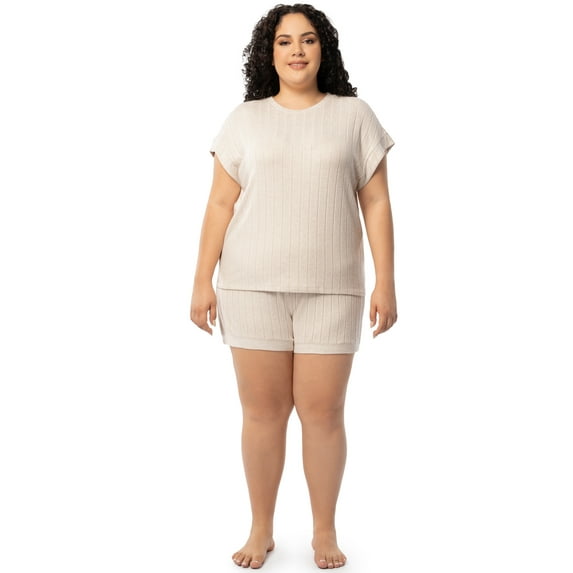 Fruit of the Loom Women's Dolman Top & Short Pajama Set, Sizes S-4X