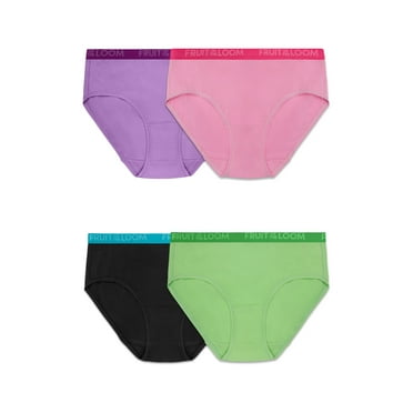Fruit of the Loom Women's Energize Collection Cotton Stretch Brief Underwear, 4-Pack