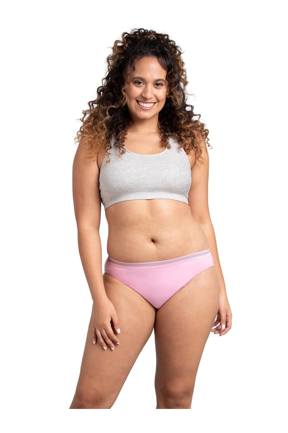 Women's Eversoft Cotton Bikini Underwear, Tag Free & Breathable, Blend-144 Pack-Colors May Vary, 9