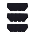 thumbnail image 1 of Fruit of the Loom Women's Eversoft Cotton Brief Underwear, Tag Free  Breathable, Available in Plus Size, Brief-Cotton-12 Pack-Black, 8, 1 of 1