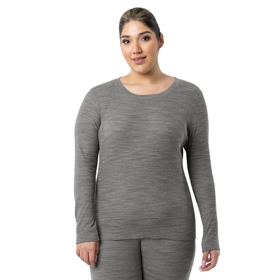 Fruit of the Loom Women's Eversoft Waffle Thermal Long Underwear Top