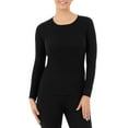thumbnail image 1 of Fruit of the Loom Women's Eversoft Waffle Thermal Top, Black, X-Small, 1 of 2