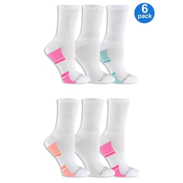 Fruit of the Loom Women's Active Crew Socks, 6 Pair Pack, Cushioned ...