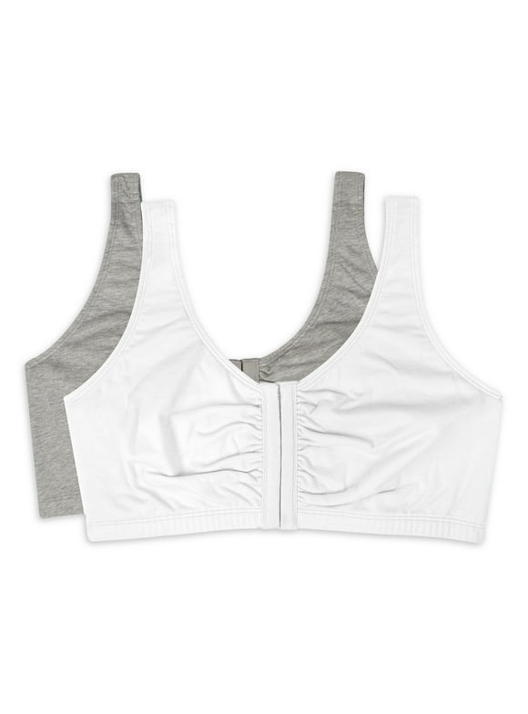 Women's Front Close Bra, 2-Pack