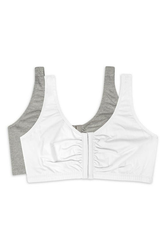 Women's Front Close Bra, 2-Pack