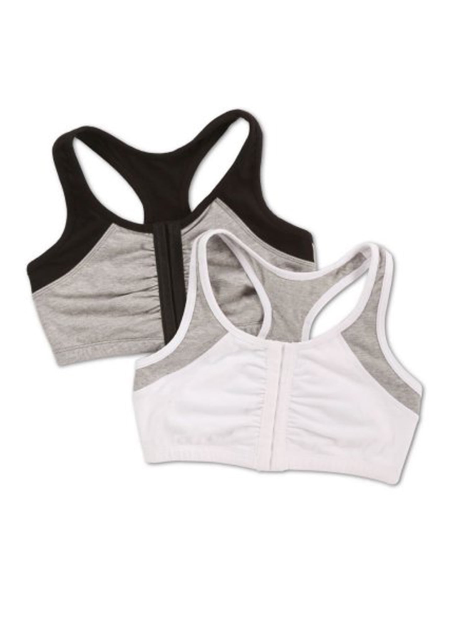 Fruit of the Loom Women's Front Close Racerback Sport Bra, Style FT390,  2-Pack