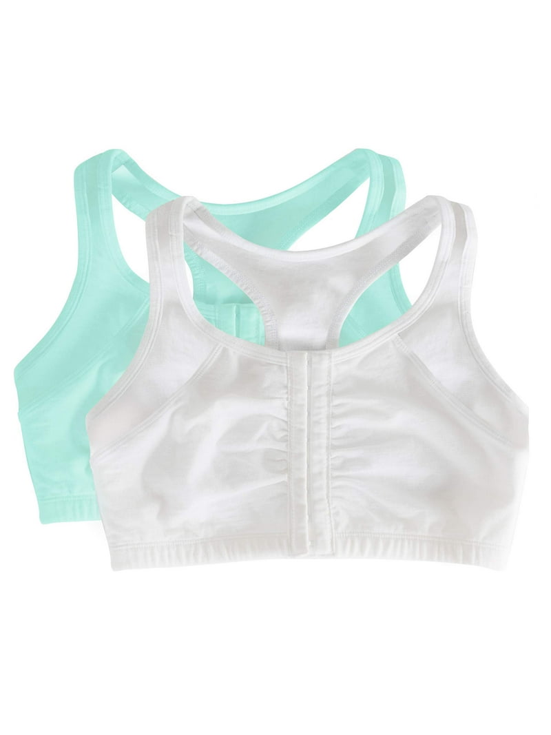 Fruit of the Loom Women's 2-Pack Front Close Racerback Sport Bra