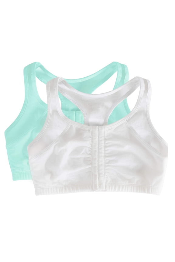 Women's Front Close Racerback Sport Bra, Style FT390, 2-Pack