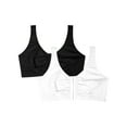 thumbnail image 1 of Fruit of the Loom Women's Front Comfort Front Close Cotton Sports Bra, 2-Pack, 1 of 10