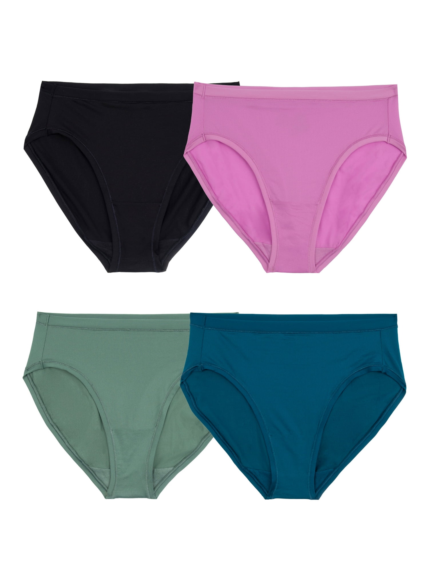 Fruit of the Loom Women's Getaway Collection Bikini Underwear, 4 Pack