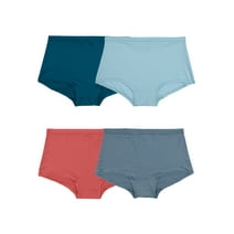 Fruit of the Loom Women's Getaway Collection, Cooling Mesh Boy Short Underwear, 4 Pack