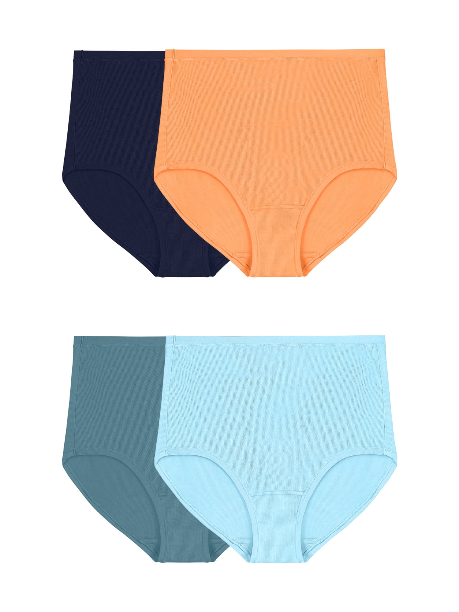 Fruit of the Loom Women's Getaway Collection, Cooling Mesh Brief Underwear, 4-Pack