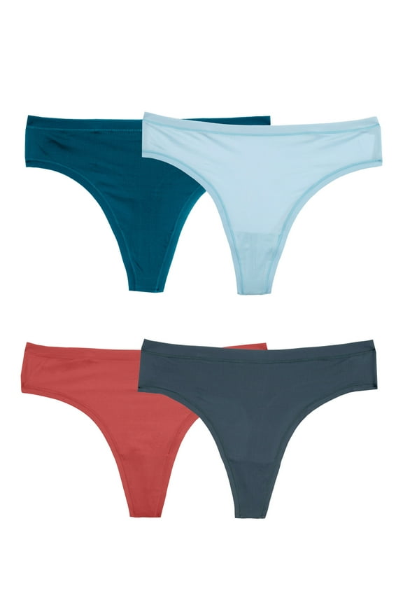 Women's Getaway Collection, Cooling Mesh Thong Underwear, 4-Pack