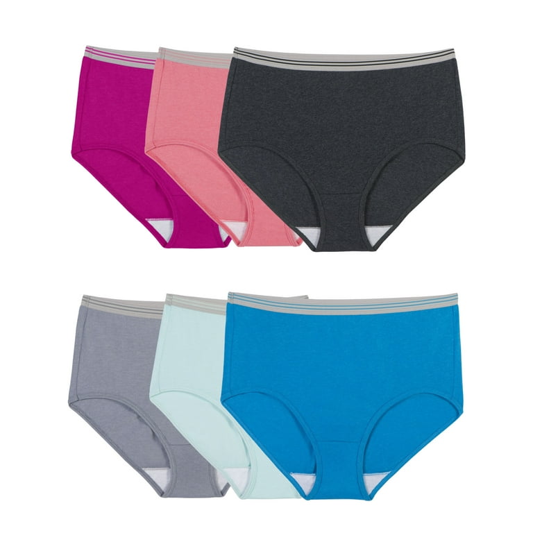 Fruit of the Loom Women's 6 Pack Microfiber Brief Panties, Heather:  Heavenly Softheather: Heavenly Soft, X-Large : : Clothing, Shoes &  Accessories