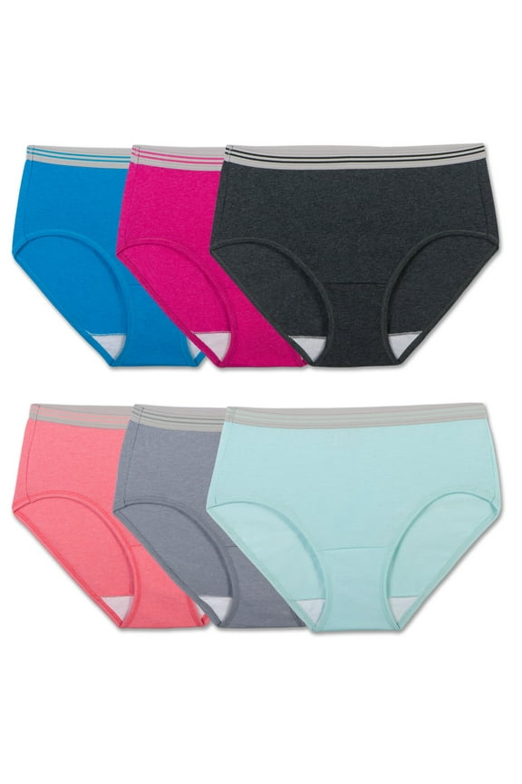 Women's Heather Low-Rise Brief Panties, 6-Pack
