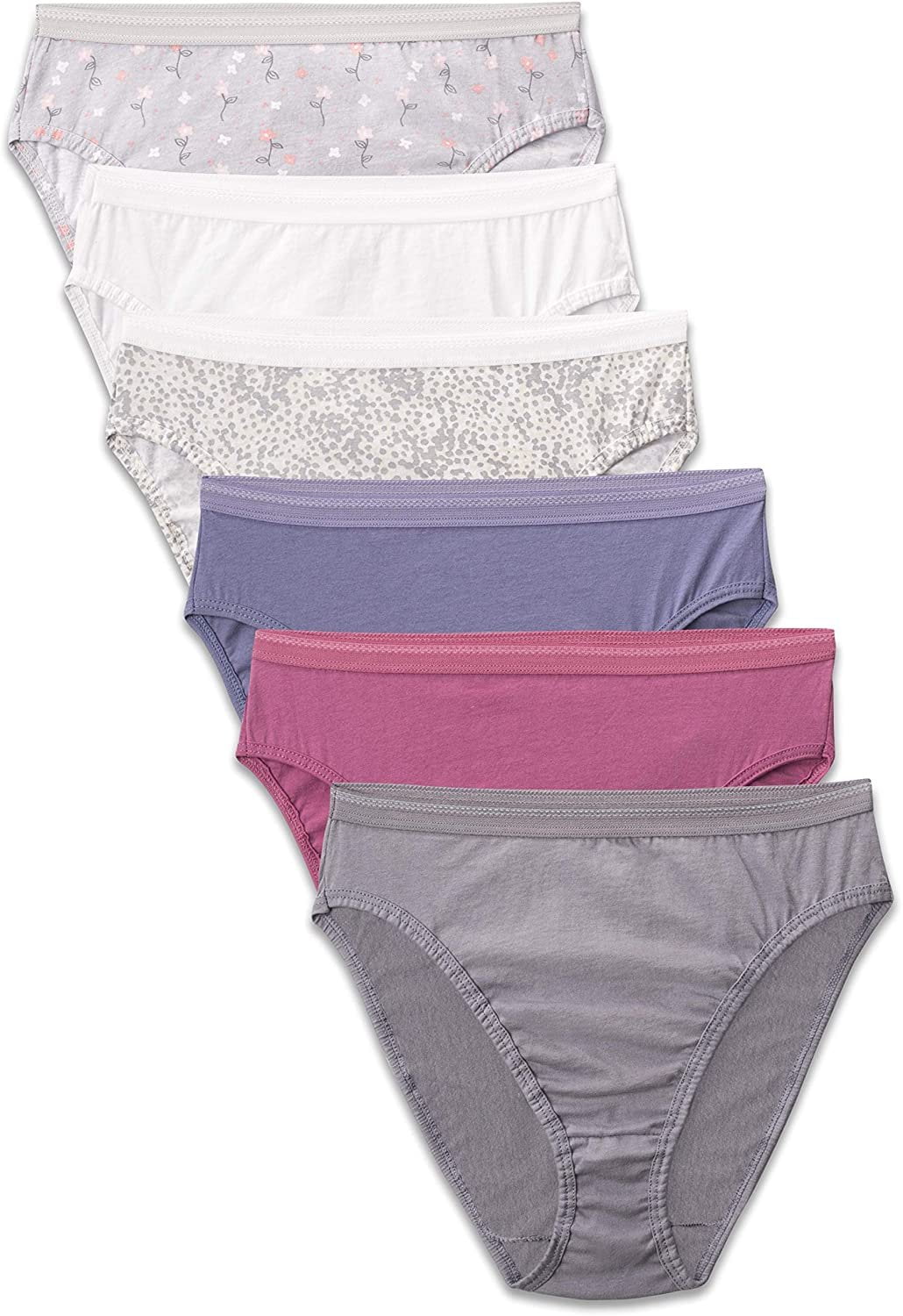 Hanes Women's nylon hi-cut panties - 6 pack 
