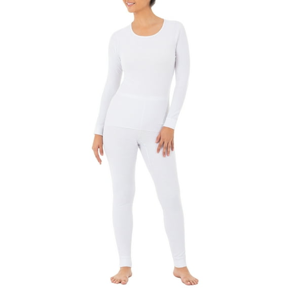 Fruit of the Loom Women's and Women's Plus Long Underwear Thermal Waffle Top and Bottom Set