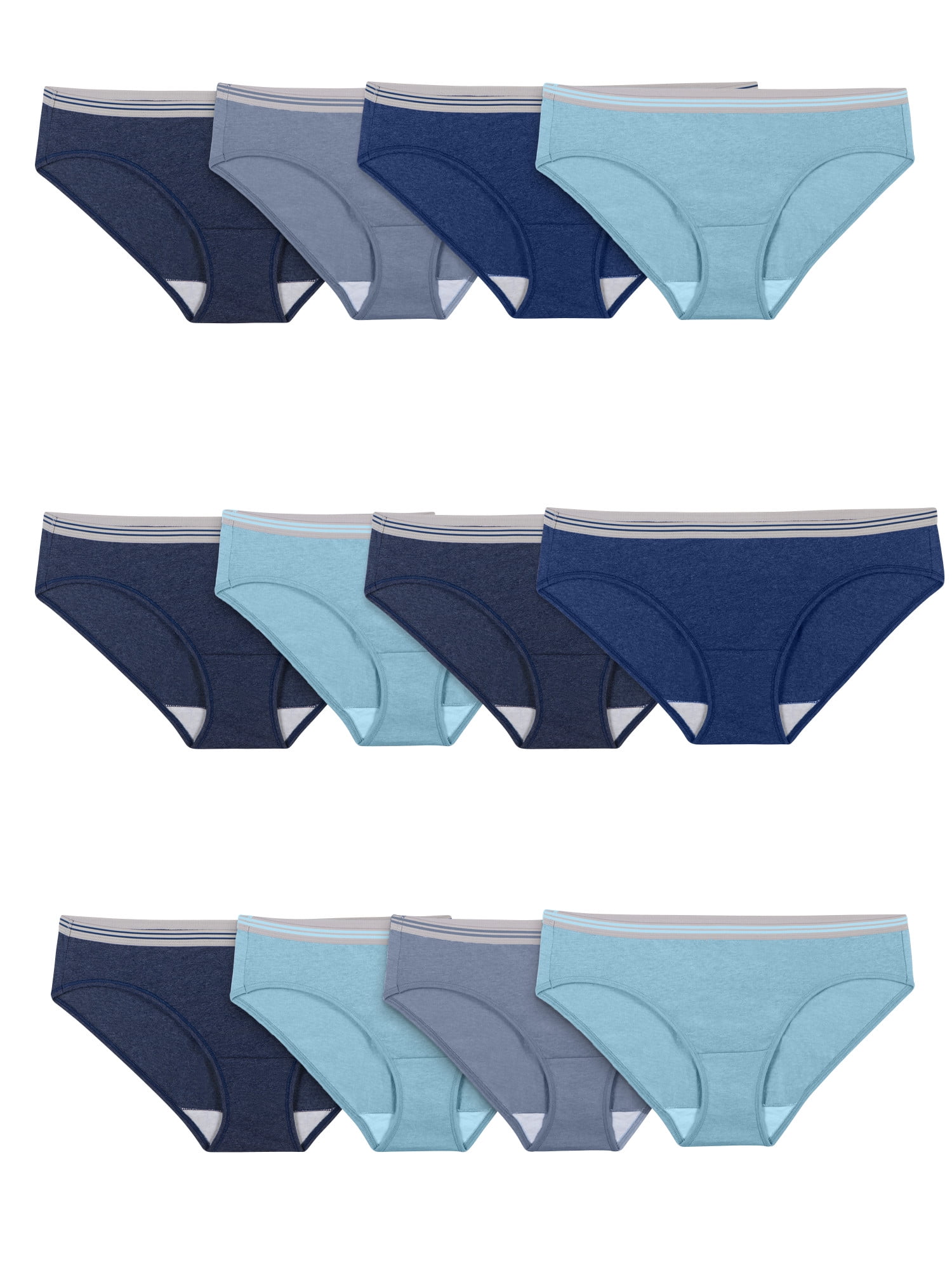 Women's Fruit of the Loom® 12-pack Cotton Low-Rise Hipster Panty