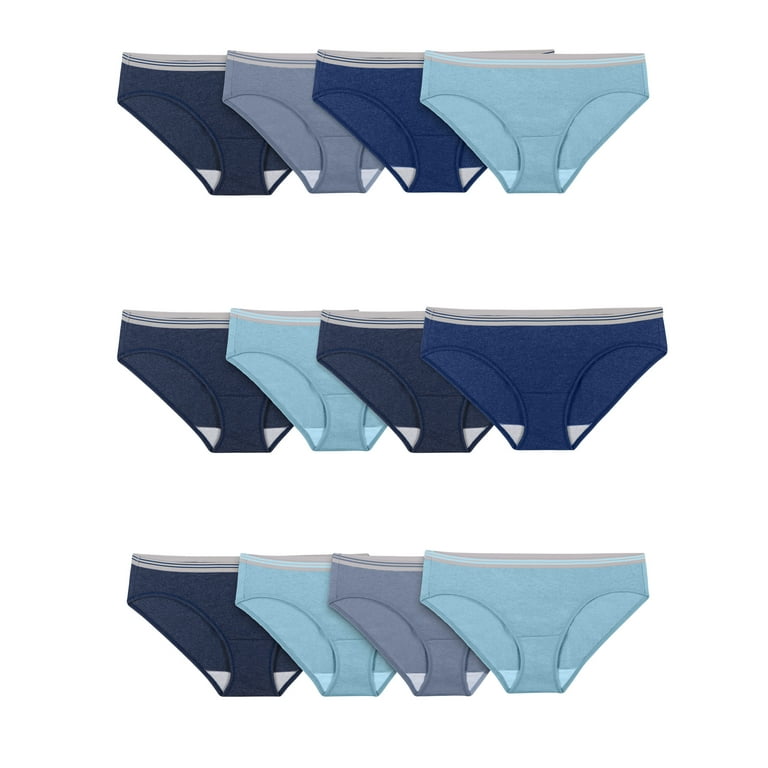 Fruit of the Loom Women's Low-Rise Hipster Underwear, 12 Pack, Sizes S-2XL  