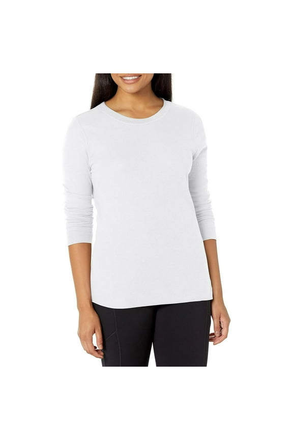 Women's Micro Waffle Premium Thermal Underwear Tee Shirt, White, X-Large
