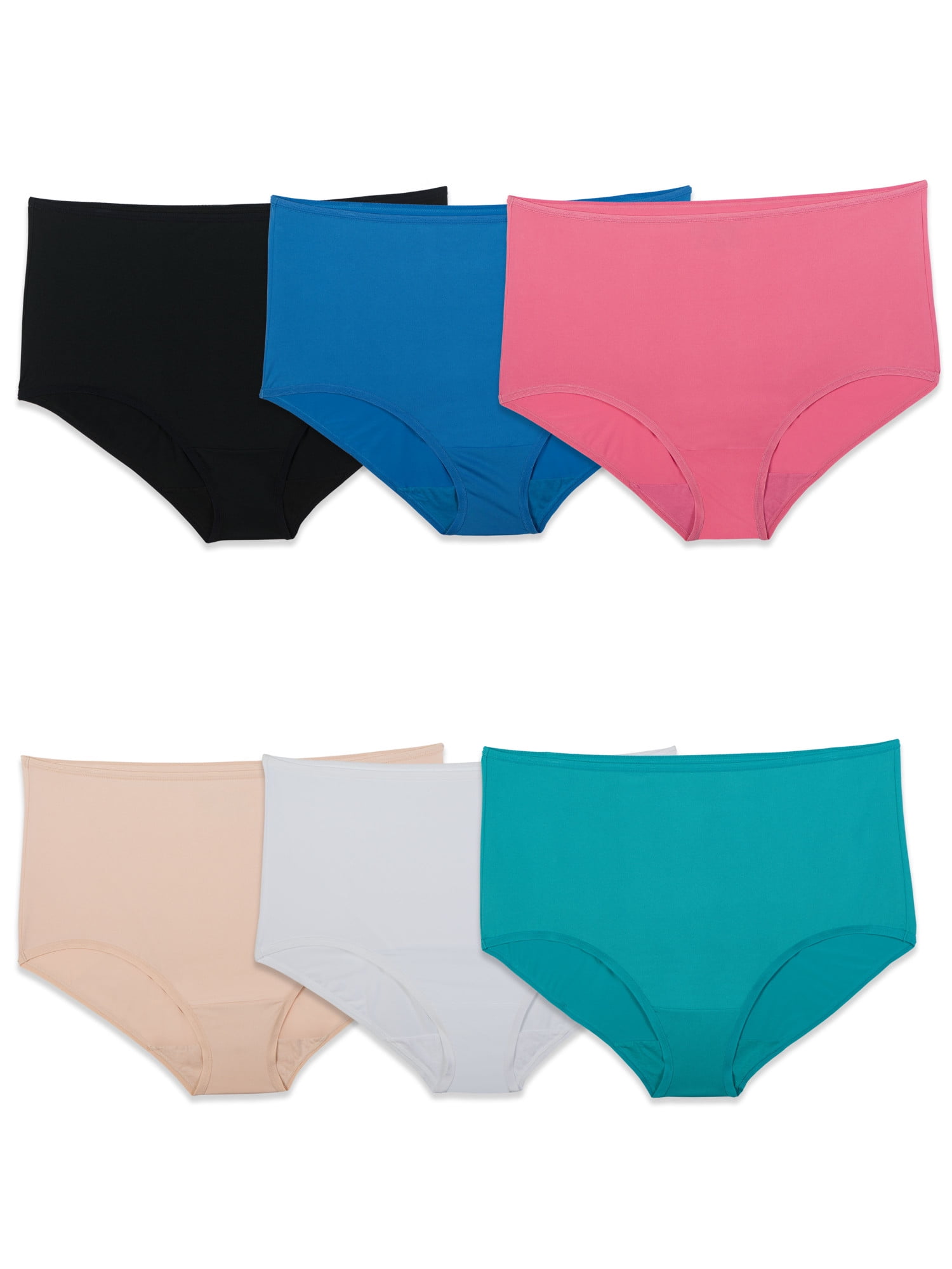 Fruit of the Loom Women's Microfiber Brief Underwear, 12 Pack, Sizes M-3XL