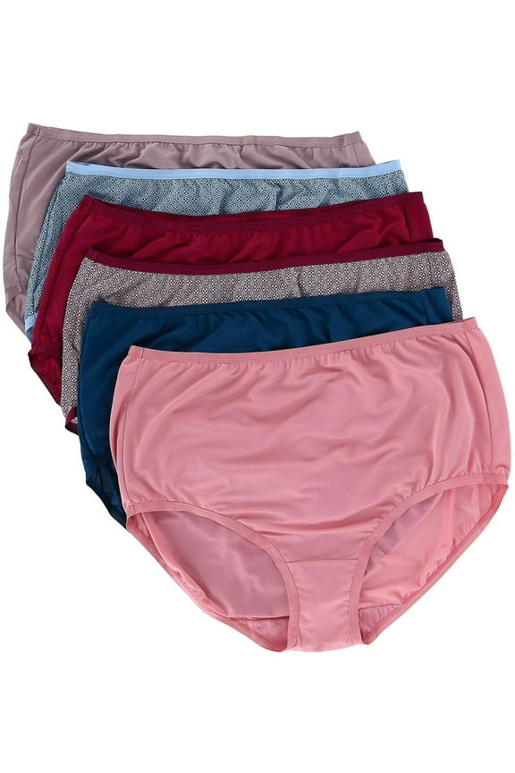 Women's Microfiber Brief Underwear, 6-Pack