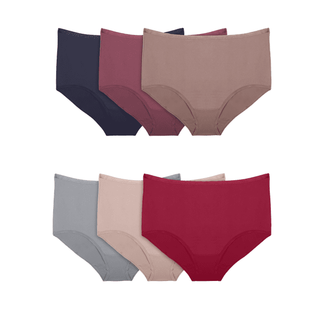 Fruit of the Loom Women's Microfiber Brief Underwear, 6 Pack - Walmart.com