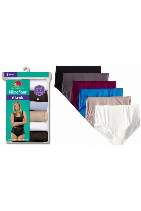 Women's Microfiber Brief Underwear, 6-Pack